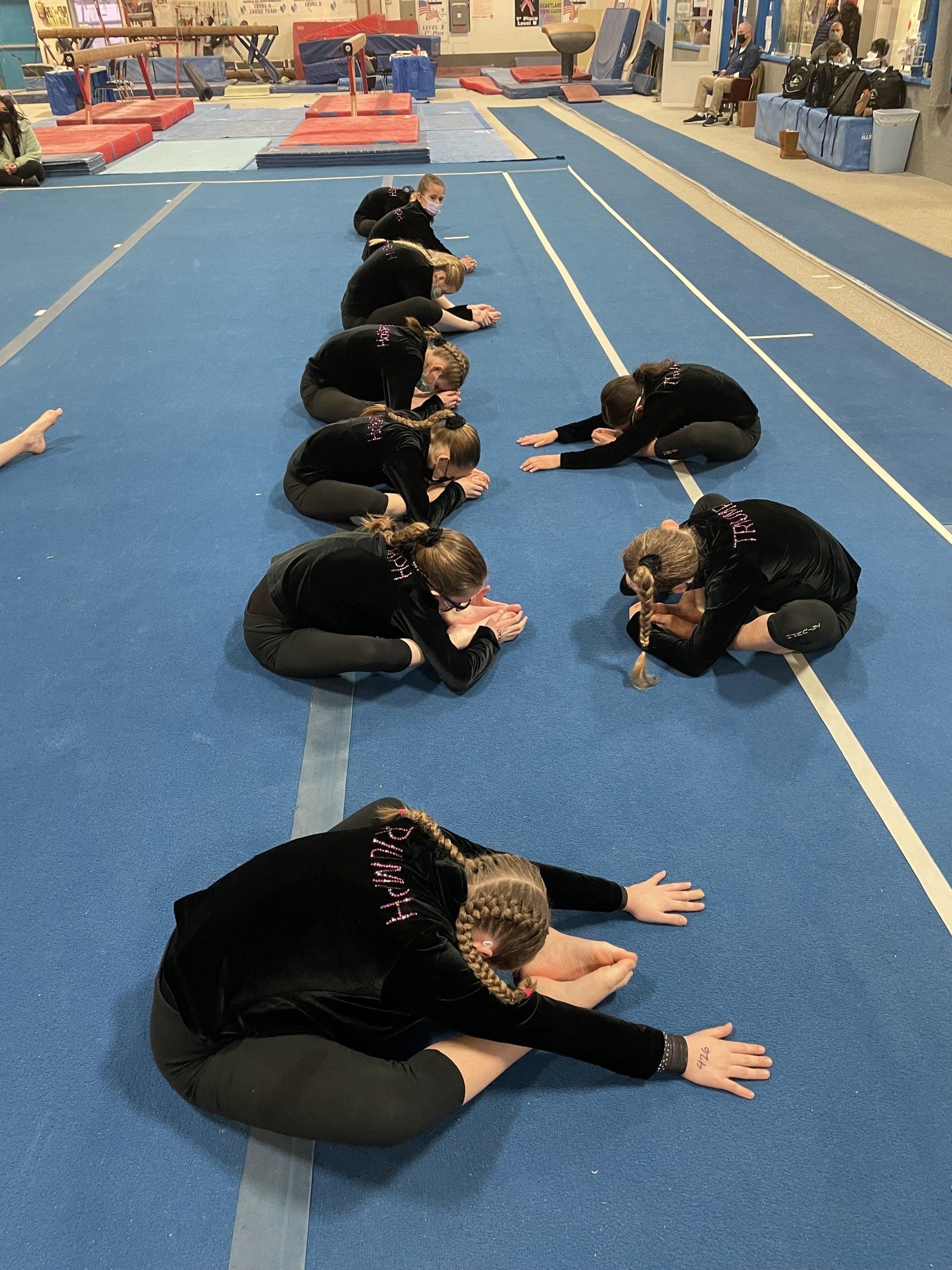 Gymnast smiling after routine