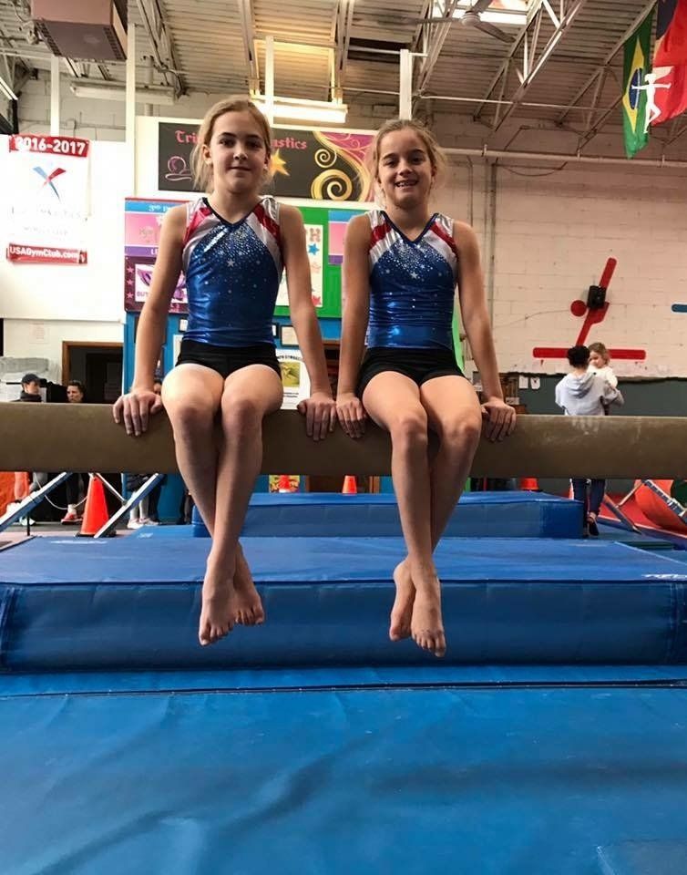 Gymnast performing a floor routine